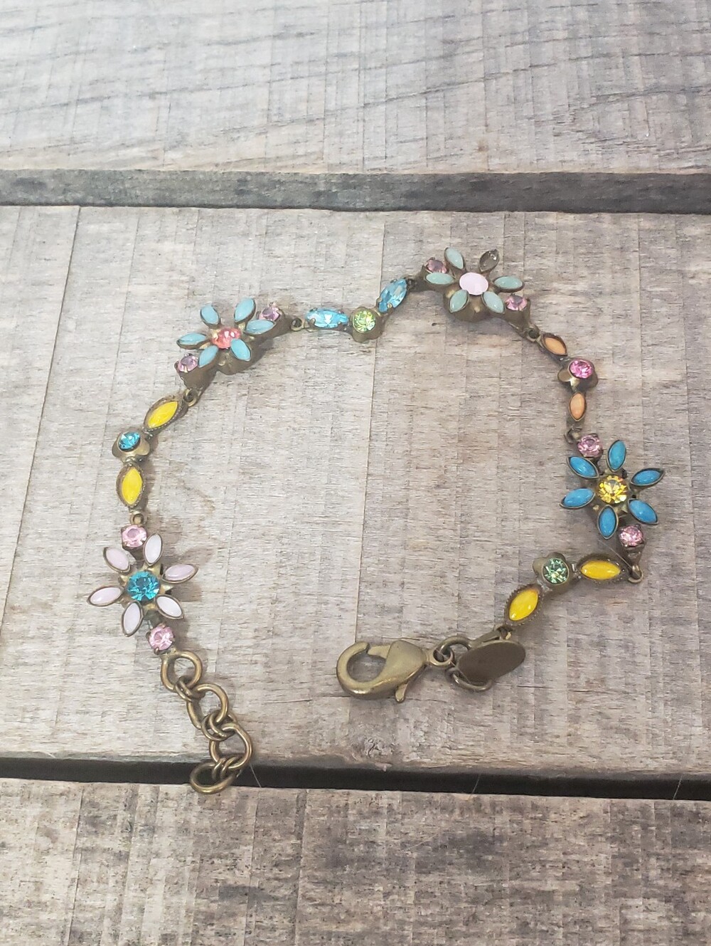 VINTAGE SORRELLI Flower Tennis Style Bracelet * REPAIR*